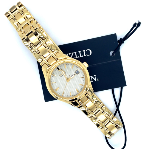 Klein dames uurwerk goudkleurig citizen EW1262-55P - 50959 Klein dames uurwerk goudkleurig citizen EW1262-55P - 50959