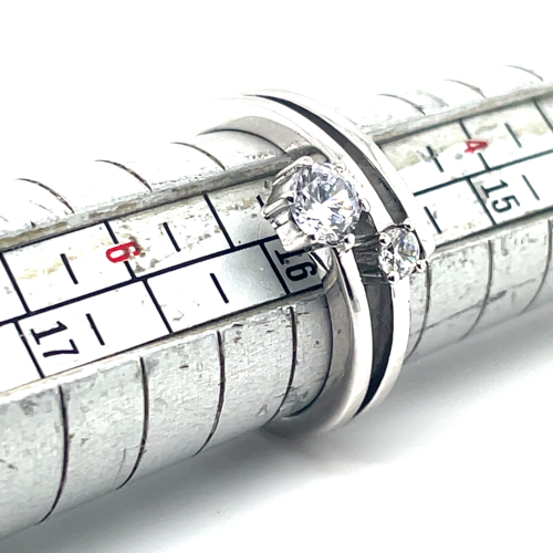 zilveren fantasie ring met zirkonia maat 49 - 51048 zilveren fantasie ring met zirkonia maat 49 - 51048
