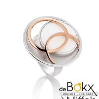 Ring breuning zilver met rozÚ en corian maat 54 - 50589