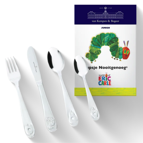 rupsje nooit genoeg kinderbestek van Kempen en Begeer 4-delig - 50646 rupsje nooit genoeg kinderbestek van Kempen en Begeer 4-delig - 50646