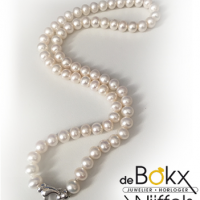 Parelketting met zilveren cartiersluiting - 50679 Parelketting met zilveren cartiersluiting - 50679