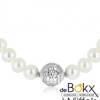 Parel collier met zilveren sluiting 42cm - 50708 Parel collier met zilveren sluiting 42cm - 50708