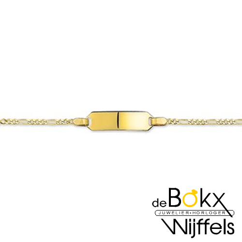 baby armband goud figaro - 50732