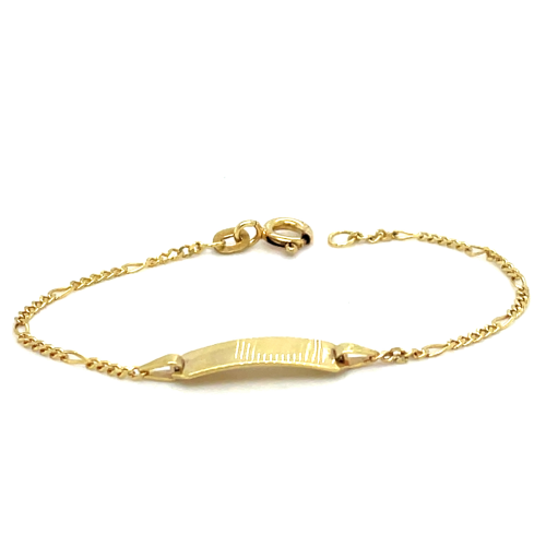 baby armband goud met figaro schakel 11-13cm - 50732