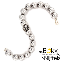 Bijzondere zilveren kralen armband 19,5cm - 50775 Bijzondere zilveren kralen armband 19,5cm - 50775