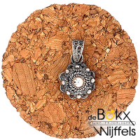 Zeeuwse knoop hanger met dutch button van 10mm zilver - 50782 Zeeuwse knoop hanger met dutch button van 10mm zilver - 50782