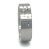 Edelstalen ring met 3 diamanten in maat 54 - 50840