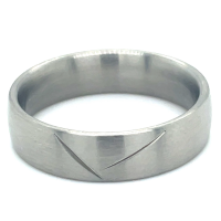 Heren edelstalen ring met graveerlijnen maar 63 - 50843 Heren edelstalen ring met graveerlijnen maar 63 - 50843