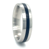 Stalen ring met zwart bolle ring maat 63 - 50849 Stalen ring met zwart bolle ring maat 63 - 50849