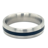 Stalen ring met zwart bolle ring maat 63 - 50849 Stalen ring met zwart bolle ring maat 63 - 50849