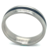 Stalen ring met zwart bolle ring maat 63 - 50849 Stalen ring met zwart bolle ring maat 63 - 50849