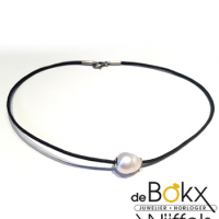 Chic enkel gekweekte zoetwaterparel met ketting - 51353