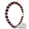 Agaat kralen ketting met zoetwaterparel - 51359 Agaat kralen ketting met zoetwaterparel - 51359