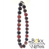 Agaat kralen ketting met zoetwaterparel - 51359 Agaat kralen ketting met zoetwaterparel - 51359