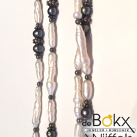 Unieke parel ketting die lang en kort gedragen kan worden - 51362 Unieke parel ketting die lang en kort gedragen kan worden - 51362