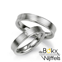 Zilveren vriendschaps ring met diamant van breuning - 51420 Zilveren vriendschaps ring met diamant van breuning - 51420