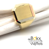 herenring met 3 goud kleuren maat 19.5/61 - 51441 herenring met 3 goud kleuren maat 19.5/61 - 51441