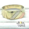 gouden heren ring 3 kleuren maat 63 - 51442