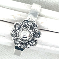 Ring zeeuwseknoop zilver Dutch Button maat 58 - 51397