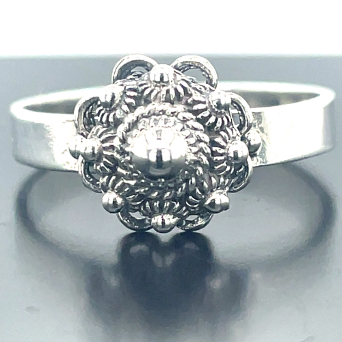 Ring zeeuwseknoop zilver Dutch Button maat 58 - 51397