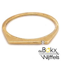 geel gouden ring met diamant maat 57 - 51522 geel gouden ring met diamant maat 57 - 51522