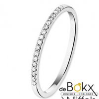 damesring wit goud met diamant maat 56 - 51573