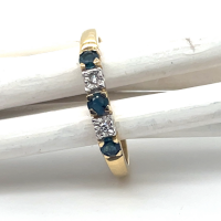 Ring goud saffier en diamant maat 52 - 51586 Ring goud saffier en diamant maat 52 - 51586