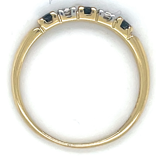Ring goud saffier en diamant maat 52 - 51586 Ring goud saffier en diamant maat 52 - 51586