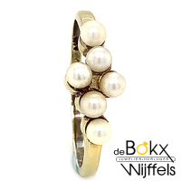 Parel ring geel goud maat 55 - 51608 Parel ring geel goud maat 55 - 51608