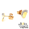 Oorsieraad geel goud met 4 diamant schilfers - 51657 Oorsieraad geel goud met 4 diamant schilfers - 51657