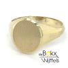 kleine gouden zegel ring maat 50 - 51746