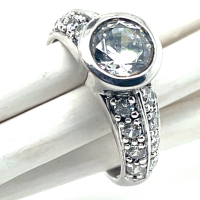 ring zilver met veel zirkonia steentjes maat 50 - 51881 ring zilver met veel zirkonia steentjes maat 50 - 51881