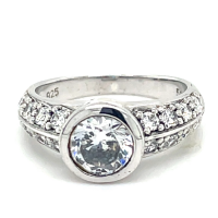 ring zilver met veel zirkonia steentjes maat 50 - 51881 ring zilver met veel zirkonia steentjes maat 50 - 51881