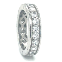 memoire ring met zirkonia steentjes rond om rond maat 52 - 51888