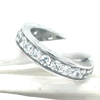 memoire ring met zirkonia steentjes rond om rond maat 52 - 51888