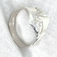 zilveren ring met robuste uitstraling maat 55 - 51928