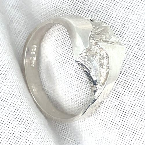 zilveren ring met robuste uitstraling maat 55 - 51928