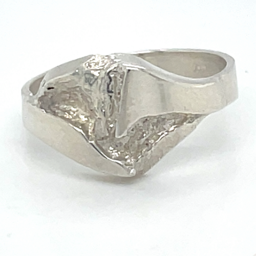 zilveren ring met robuste uitstraling maat 55 - 51928