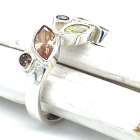 prachtige zilveren ring met zirkonia maat 54 - 51929