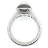 Ring zilver met bruine - rode steen maat 56 - 51947