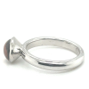Ring zilver met bruine - rode steen maat 56 - 51947