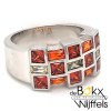 zilveren ring met steentjes maat 58 - 51959 zilveren ring met steentjes maat 58 - 51959