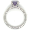 ring in zilver met paarse steen maat 56 - 52026