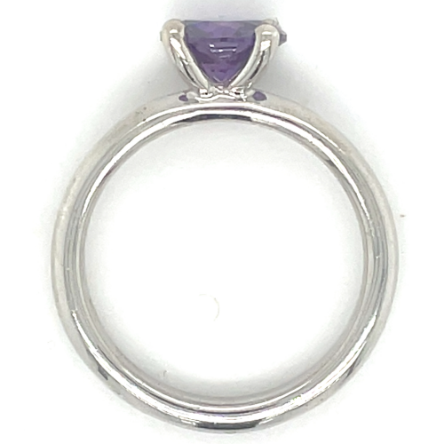 ring in zilver met paarse steen maat 56 - 52026