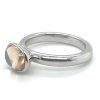 ring zilver maat 56 met wit roze kleurige steen - 52027