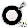 Onix hanger zilver zwart en wit - 51999