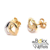 Oorsieraad goud wit en geel blaadjes - 52130 Oorsieraad goud wit en geel blaadjes - 52130