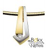 Twee kleurige gouden hanger met diamant - 52179