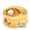 kleine cirkel hanger geel goud 18 karaat met diamant - 52184 kleine cirkel hanger geel goud 18 karaat met diamant - 52184