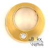 kleine cirkel hanger geel goud 18 karaat met diamant - 52184